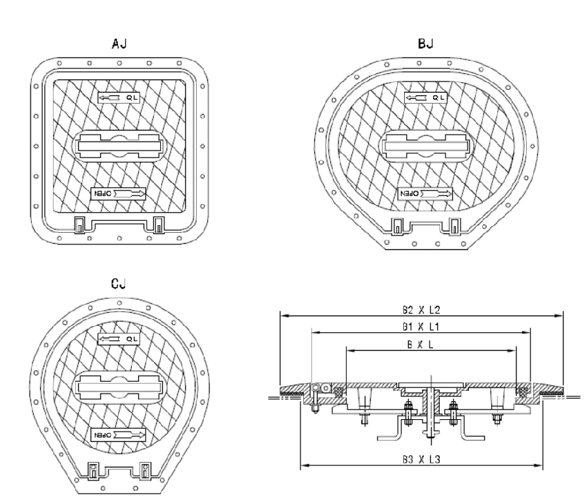 /uploads/image/20181008/Drawing of Aluminium Sunk Type Square Watertight Hatch Cover.jpg